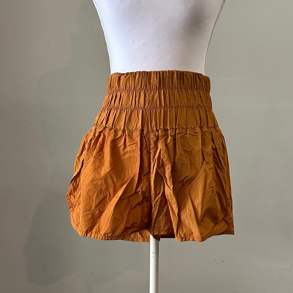 FP Movement by Free People High Waist Rust Shorts